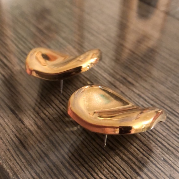 Vintage AVON Bold Dimensions Round Square Earrings 1990 - Picture 5 of 11